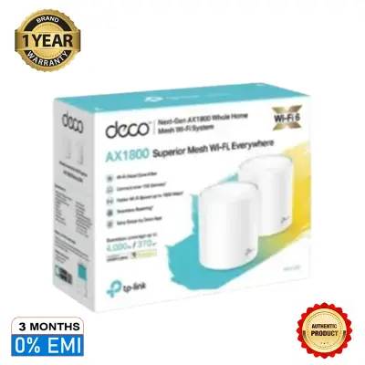 Picture of TP-Link Deco X50 2 Pack AX3000 Whole Home Mesh WiFi 6 System Covers up to 4,500 Sq.Ft Supports up to 150 devices with Gigabit ports