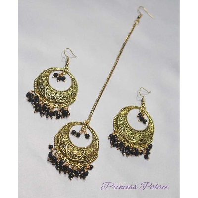 Picture of Gorgeous Party Wear Antique Silver locket Pendant Necklace / Chain Necklace / Choker Necklace for Women / Jewelry set for women Necklace - Multicolor