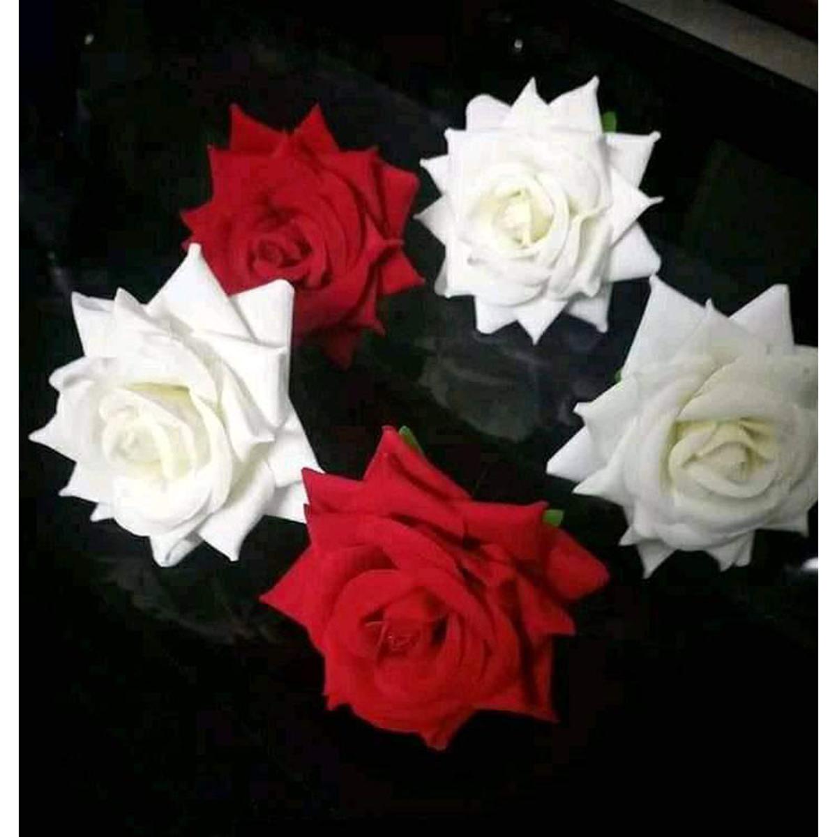 Picture of Artificial flower bobby pins , rose  bridal hair pins Bridal Hair clip ,head 5 pis - Multicolor