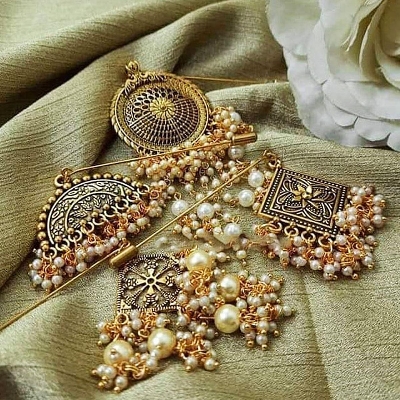 Picture of Hijab Pin  for Women - 4 Piecess - Hijab Pin - Hijab Pin - Gold