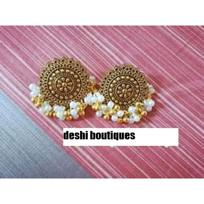 Picture of Antique silver metal Jhumka  Ear Ring For Women