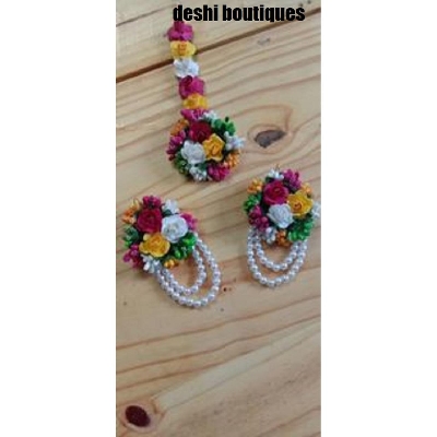 Picture of Artificial Flower Gorgeous Bridal Set-3 Piece set