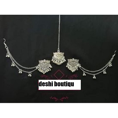 Picture of Entics  Ear Ring and tikli for women - Multicolor