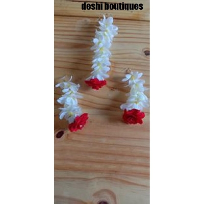 Picture of Artificial Flower Gorgeous Bridal Set-3 Piece set - Multicolor