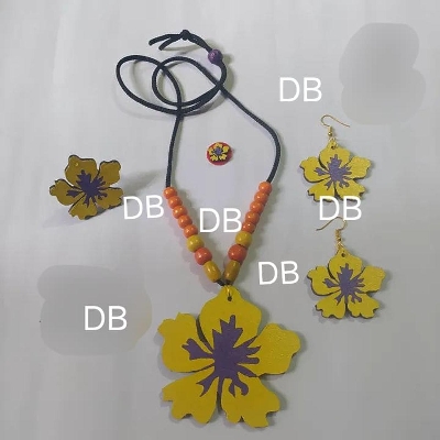 Picture of Hand painting Wooden exclusive Jewellery set