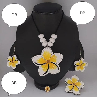 Picture of Hand painting Wooden exclusive Jewellery set