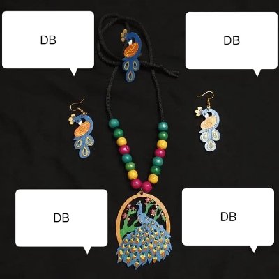 Picture of Hand painting Wooden exclusive Jewellery set