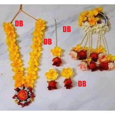 Picture of Artificial Flower Gorgeous Bridal Set 4 Piece set