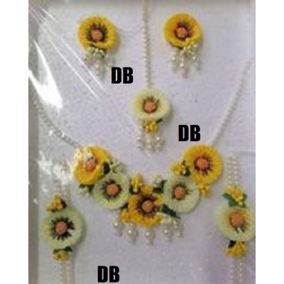 Picture of Artificial Flower Gorgeous Bridal Set 4 Piece set