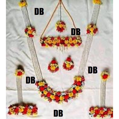 Picture of Artificial Flower Gorgeous Bridal Set 5 Piece set