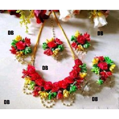 Picture of Artificial Flower Gorgeous Bridal Set 5 Piece set