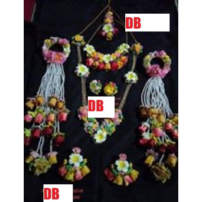 Picture of Artificial Flower Gorgeous Bridal Set-6 Piece set