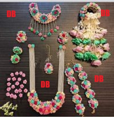 Picture of Artificial Flower Jewellery 24 Pcs Bangle/Bracelets Bridal/Holud/Boishakh Fashion For Women