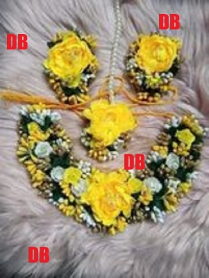 Picture of Artificial Flower Gorgeous Bridal Set 4 Piece set