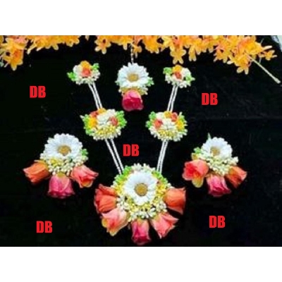 Picture of Artificial Flower Gorgeous Bridal Set 4 Piece set