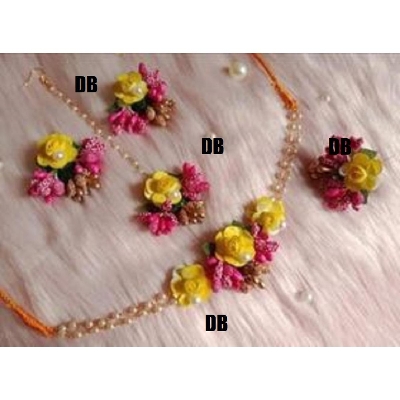 Picture of Artificial Flower Gorgeous Bridal Set 4 Piece set