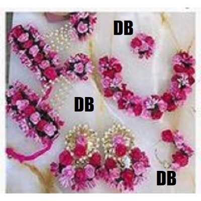 Picture of Artificial Flower Gorgeous Bridal Set-5 Piece set