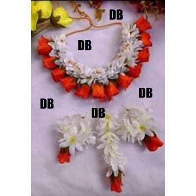 Picture of Artificial Flower Gorgeous Bridal Set 5 Piece set
