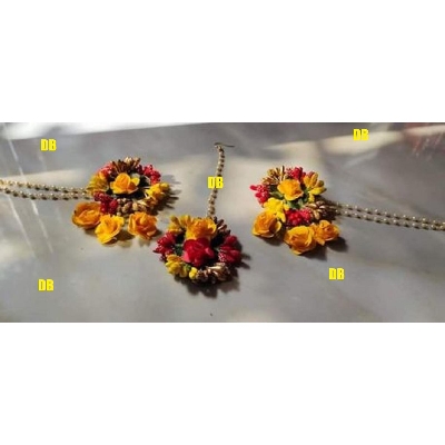 Picture of Artificial Flower Gorgeous Bridal Set3 Piece set