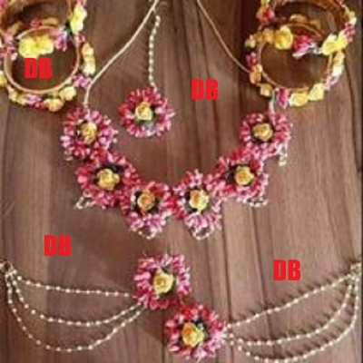 Picture of Artificial Flower Gorgeous Bridal Set 5 Piece set