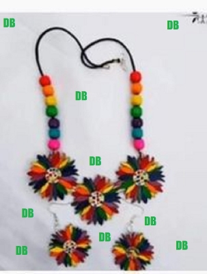 Picture of Hand painting Wooden exclusive Jewellery set