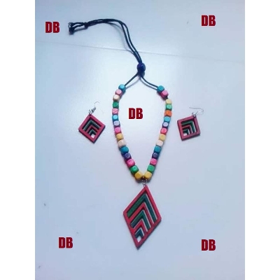 Picture of Hand painting Wooden exclusive Jewellery set