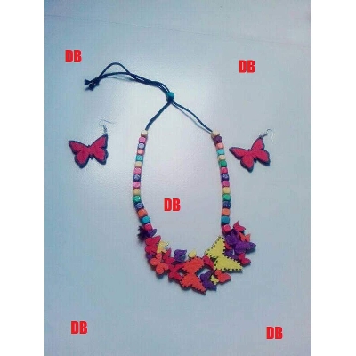 Picture of Hand painting Wooden exclusive Jewellery set