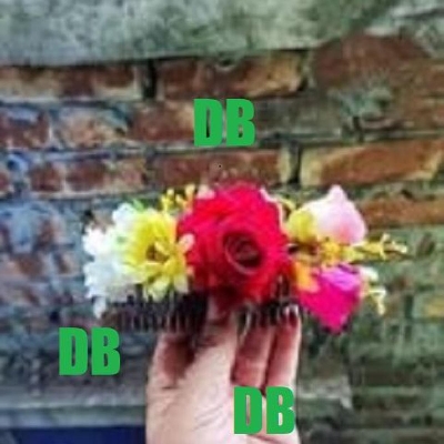 Picture of Artificial kathgolap flower hair clip for girls and women - 1 PCs. - Multicolor