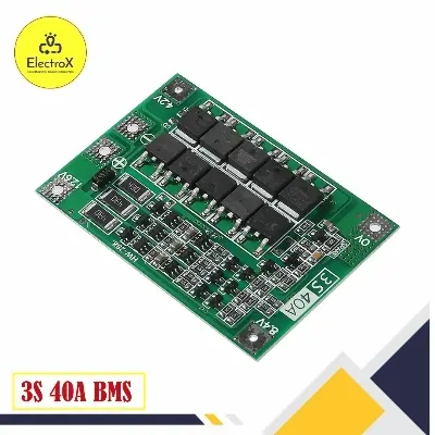 Picture of 3S BMS 40A 11.1V 12.6V 18650 Li-Po Li-Ion Lithium BMS Protection Board Circuit Module Green
