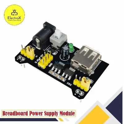 Picture of Breadboard Power Supply Module 3.3V 5V MB-102 Solderless Bread Board DIY for Arduino Raspberry Pi Black