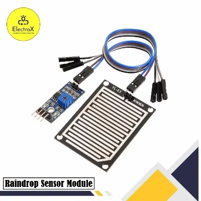 Picture of Rain Sensor DC 3V 5V Weather Raindrops Rainwater Module Black