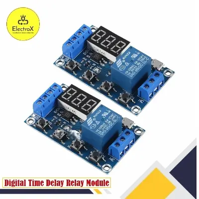 Picture of Relay Module XY-J02 Time Delay Power Cut Off Trigger Delay Cycle Timing Circuit switch Blue