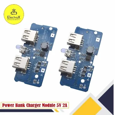 Picture of Power Bank Charger Module 5V 2A 18650 Lithium Battery Charger PCB Board Boost Step Up Module with Led Blue