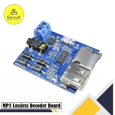 Picture of MP3 Lossless Decoder Board with Power Amplifier Module Blue