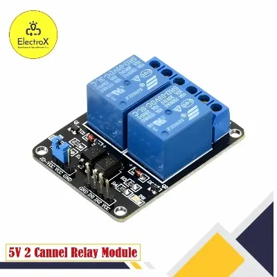 Picture of DC 5V 2 Channel Relay Module One Way with Optocoupler Low Level Trigger Expansion Board (Color : 5V, Size : 2 Chanel) Black