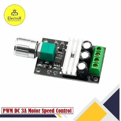 Picture of PWM DC Motor Speed Controller 3A Module Black