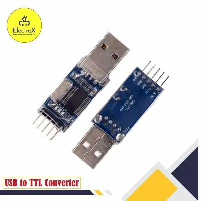 Picture of PL2303 USB To RS232 TTL Converter Adapter Module USB Converter Serial Adapter 5 Pin USB PL2303HX To TTL RS232 Converter 5V Adapter Module Blue