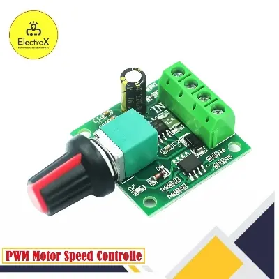 Picture of DC 1.8V 3V 5V 6V 12V 2A PWM Motor Speed Controller Low Voltage Motor Speed Controller PWM 0~100% Adjustable Drive Module Green
