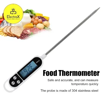 Picture of TP300 Digital Meat Thermometer for Cooking Food, Kitchen Needs, Smoker Oven BBQ Grill, Candy, Drinks, Instant Read, Long Probe White