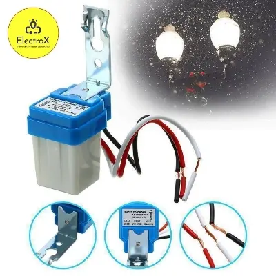 Picture of Day Night Auto On Off light Sensor switch 10A/Automatic Auto On Off Street Light Switch Photo Control Sensor for AC 220V 10A Black