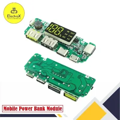 Picture of Dual USB 5V 2.4A Mobile Power Bank Module 186 50 Lithium Battery Charger Board with Overcharge Overdischarge Short Circuit Protection DIY USB Power Bank Board Green