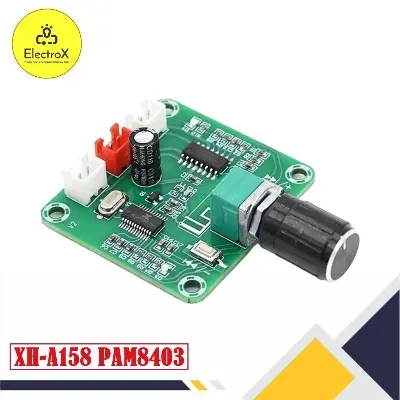 Picture of XH-A158 PAM8403 Bluetooth 5.0 Audio Amplifier Board 5W+5W Ultra Clear Stereo Wireless Speaker AMP DC 5V Green