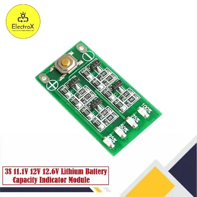 Picture of 3S Lithium Battery Capacity Indicator Module Lipo Li-ion Power Level Display Board Green