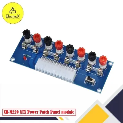 Picture of XH-M229 Desktop Computer Chassis Power Supply ATX Transfer Board Power Take Off Board Power Output Terminal Module 24Pin Blue