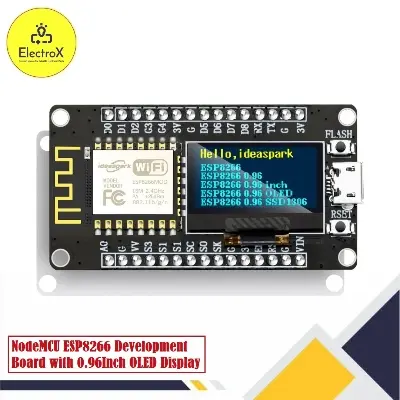 Picture of NodeMCU ESP8266 with 0.96 Inch OLED Module Development Board Black