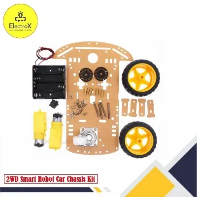 Picture of 2wd Chassis Kit 2 Wheel Smart Car Robot Yellow