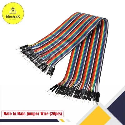 Picture of 20pcs Male to Male Jumper Wire 20cm Dupont Cable For Arduino Breadboard Multicolor