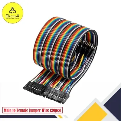 Picture of 20pcs Male to Female Jumper Wire 20cm Dupont Cable For Arduino Breadboard Multicolor