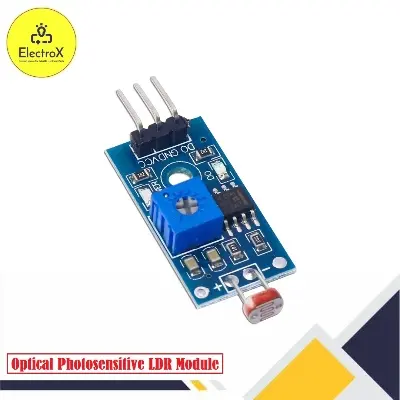 Picture of LDR Photosensitive Sensor Module Light Dependent Resistor Sensor Module Digital Light Detection LM393 3 pins for Arduino Blue