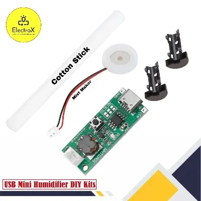 Picture of DIY Ultrasonic Mist Maker Humidifier with USB Circuit Board and Atomization Plate Blue